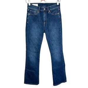 Gap Womens Baby Boot Mid Rise Dark Wash Denim Jeans Size 4 Short